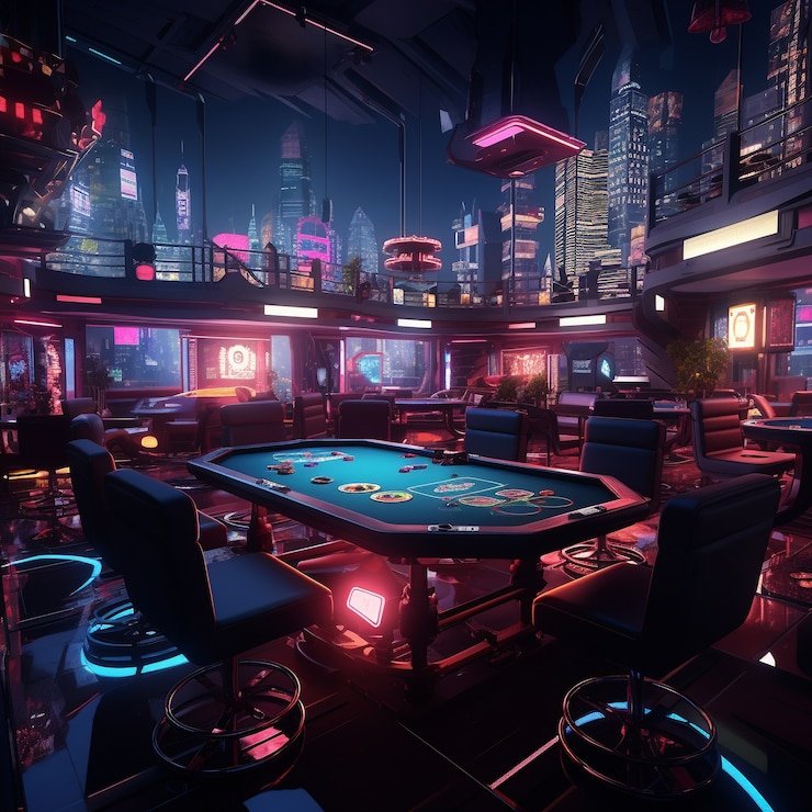 Ilustrasi dealer live casino profesional siap melayani pemain online
